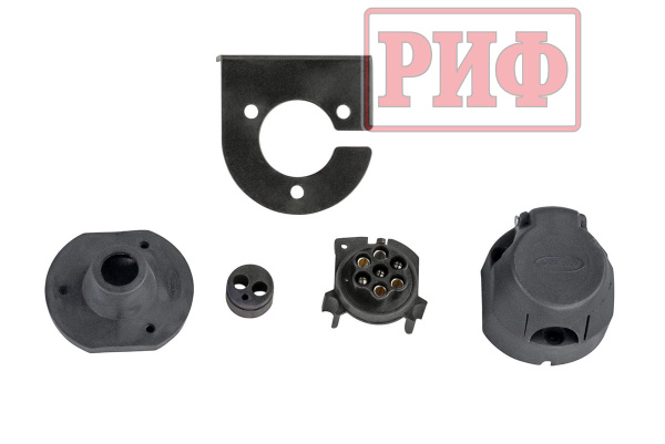 Бампер РИФ силовой задний Mitsubishi L200 2019-2022 с квадратом под фаркоп